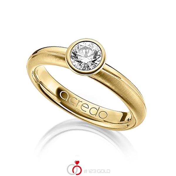 klassischer Trauring/Ehering in Gelbgold 585 mit 0,5 ct. Brillant tw, si von acredo - A-1206-12 klassischer Trauring/Ehering in Gelbgold 585 mit 0,5 ct. Brillant tw, si von acredo - A-1206-12