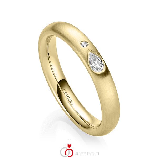 klassischer Trauring/Ehering in Gelbgold 585 mit zus. 0,108 ct. Brillant tw, vs tw, si von acredo - A-2138-7 klassischer Trauring/Ehering in Gelbgold 585 mit zus. 0,108 ct. Brillant tw, vs tw, si von acredo - A-2138-7