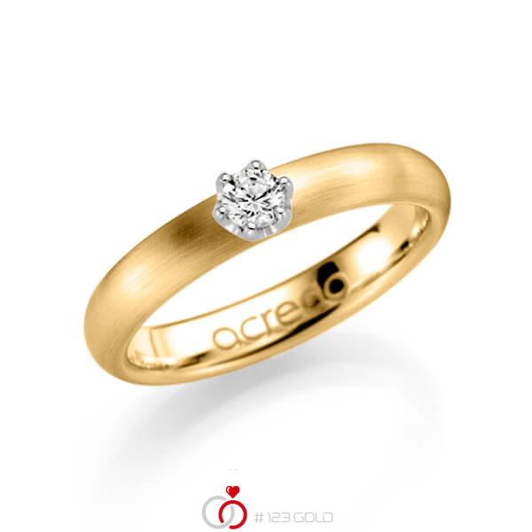 klassischer Trauring/Ehering in Gelbgold 585 mit zus. 0,15 ct. Brillant tw, si von acredo - A-1132-3 klassischer Trauring/Ehering in Gelbgold 585 mit zus. 0,15 ct. Brillant tw, si von acredo - A-1132-3