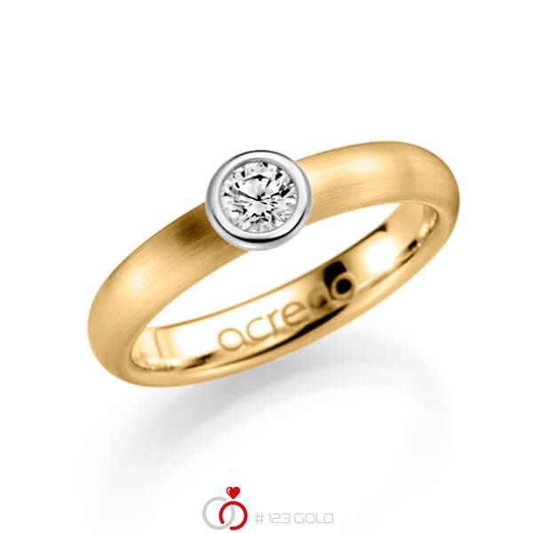 klassischer Trauring/Ehering in Gelbgold 585 mit zus. 0,25 ct. Brillant tw, si von acredo - A-1129-3 klassischer Trauring/Ehering in Gelbgold 585 mit zus. 0,25 ct. Brillant tw, si von acredo - A-1129-3