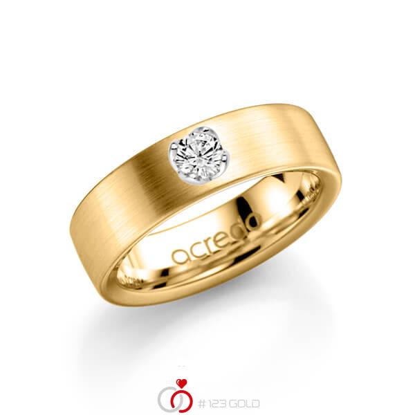 klassischer Trauring/Ehering in Gelbgold 585 mit zus. 0,25 ct. Brillant tw, si von acredo - A-1138-3 klassischer Trauring/Ehering in Gelbgold 585 mit zus. 0,25 ct. Brillant tw, si von acredo - A-1138-3
