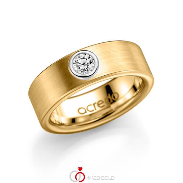 klassischer Trauring/Ehering in Gelbgold 585 mit zus. 0,25 ct. Brillant tw, si von acredo - A-1139-3 klassischer Trauring/Ehering in Gelbgold 585 mit zus. 0,25 ct. Brillant tw, si von acredo - A-1139-3