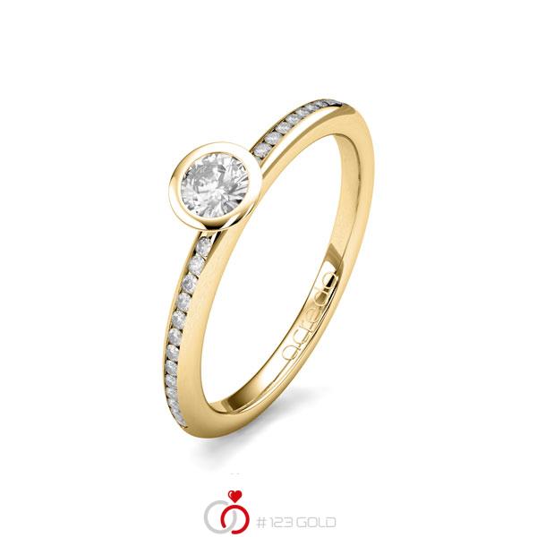 klassischer Trauring/Ehering in Gelbgold 585 mit zus. 0,28 ct. Brillant tw, si von acredo - A-1654-11 klassischer Trauring/Ehering in Gelbgold 585 mit zus. 0,28 ct. Brillant tw, si von acredo - A-1654-11