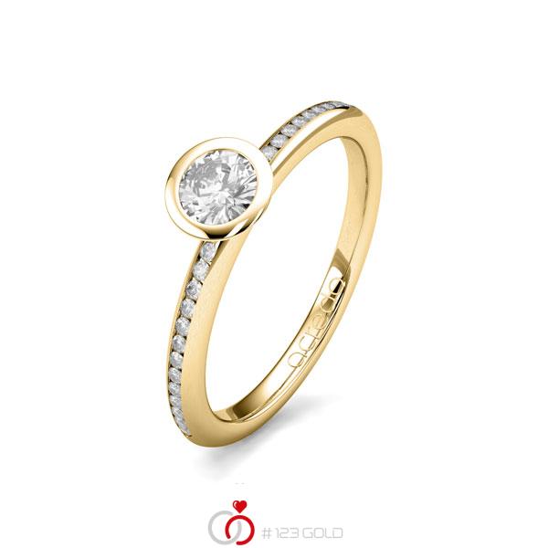 klassischer Trauring/Ehering in Gelbgold 585 mit zus. 0,38 ct. Brillant tw, si von acredo - A-1654-19 klassischer Trauring/Ehering in Gelbgold 585 mit zus. 0,38 ct. Brillant tw, si von acredo - A-1654-19