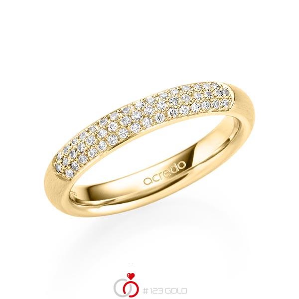 klassischer Trauring/Ehering in Gelbgold 585 mit zus. 0,392 ct. Brillant tw, si von acredo - A-1912-12 klassischer Trauring/Ehering in Gelbgold 585 mit zus. 0,392 ct. Brillant tw, si von acredo - A-1912-12
