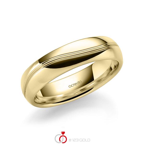 klassischer Trauring/Ehering in Gelbgold 585 von acredo - A-1711-17 klassischer Trauring/Ehering in Gelbgold 585 von acredo - A-1711-17