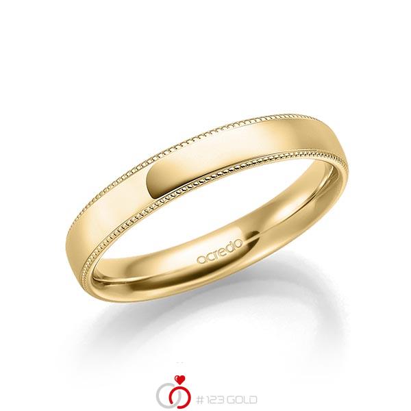 klassischer Trauring/Ehering in Gelbgold 585 von acredo - A-1792-2 klassischer Trauring/Ehering in Gelbgold 585 von acredo - A-1792-2