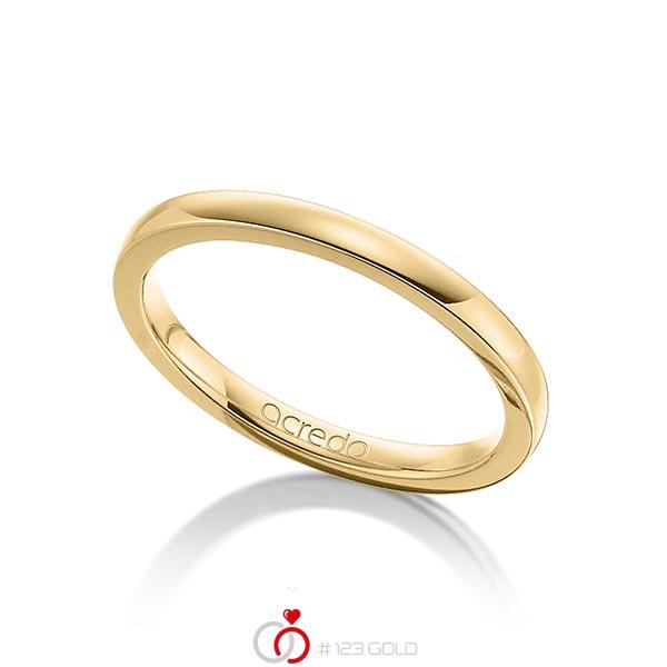 klassischer Trauring/Ehering in Gelbgold 585 von acredo - A-1874-2 klassischer Trauring/Ehering in Gelbgold 585 von acredo - A-1874-2
