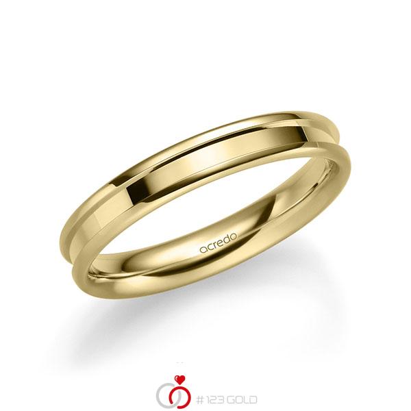 klassischer Trauring/Ehering in Gelbgold 585 von acredo - A-2208-6 klassischer Trauring/Ehering in Gelbgold 585 von acredo - A-2208-6