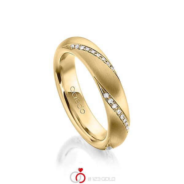 klassischer Trauring/Ehering in Gelbgold 750 mit zus. 0,225 ct. Brillant tw, si von acredo - A-1474-3 klassischer Trauring/Ehering in Gelbgold 750 mit zus. 0,225 ct. Brillant tw, si von acredo - A-1474-3