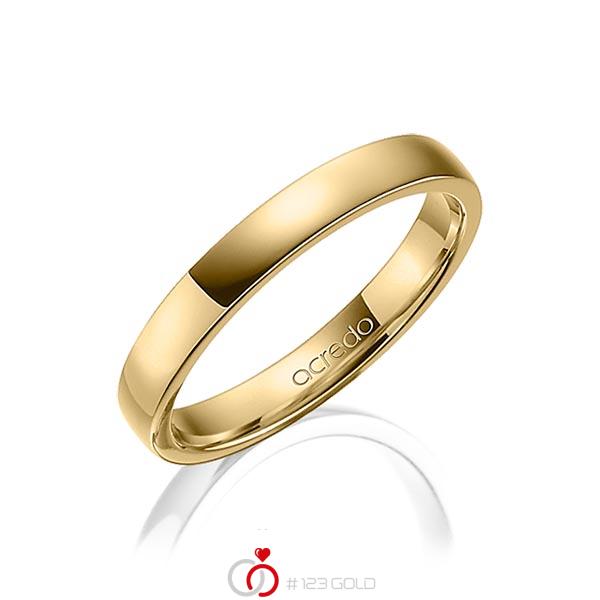klassischer Trauring/Ehering in Gelbgold 750 von acredo - A-1270-12 klassischer Trauring/Ehering in Gelbgold 750 von acredo - A-1270-12