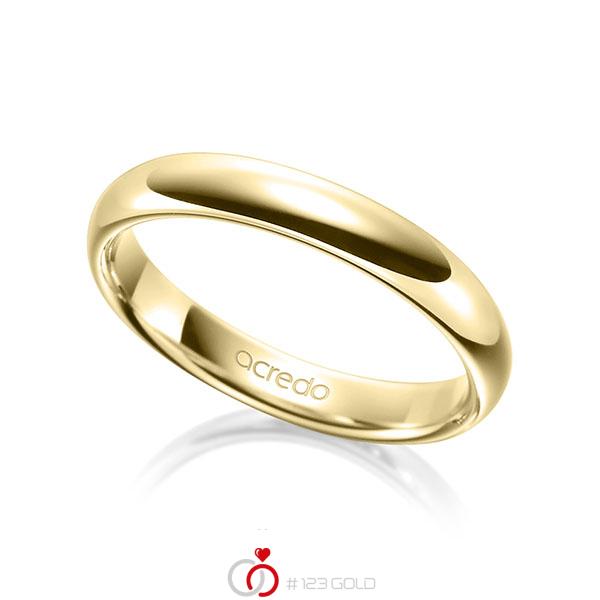 klassischer Trauring/Ehering in Gelbgold 750 von acredo - A-1595-7 klassischer Trauring/Ehering in Gelbgold 750 von acredo - A-1595-7