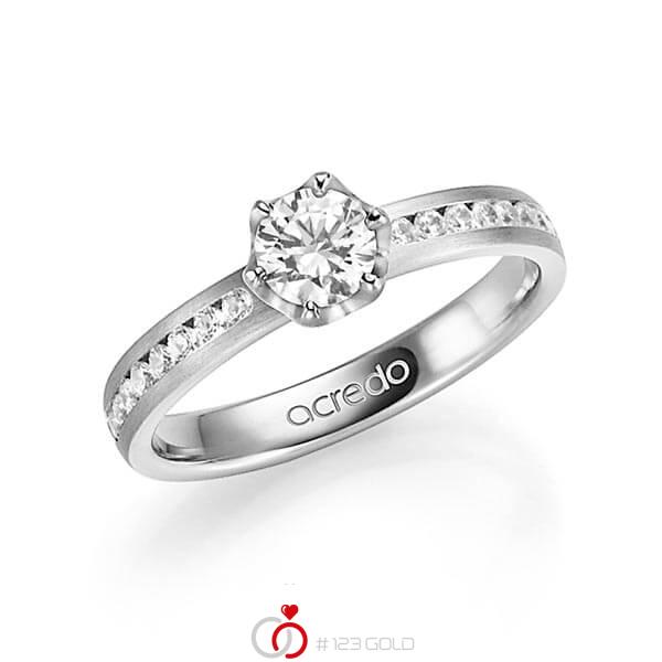 klassischer Trauring/Ehering in Graugold 585 mit 0,5 ct. + zus. 0,24 ct. Brillant tw, vs tw, si von acredo - A-1342-3 klassischer Trauring/Ehering in Graugold 585 mit 0,5 ct. + zus. 0,24 ct. Brillant tw, vs tw, si von acredo - A-1342-3