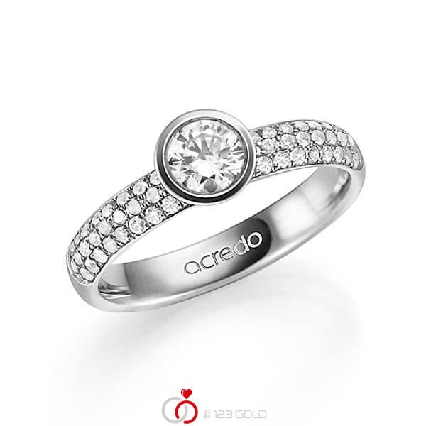 klassischer Trauring/Ehering in Graugold 585 mit 0,5 ct. + zus. 0,432 ct. Brillant tw, si tw, vs von acredo - A-1334-3 klassischer Trauring/Ehering in Graugold 585 mit 0,5 ct. + zus. 0,432 ct. Brillant tw, si tw, vs von acredo - A-1334-3