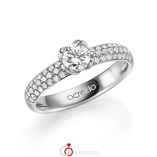klassischer Trauring/Ehering in Graugold 585 mit 0,5 ct. + zus. 0,432 ct. Brillant tw, vs tw, si von acredo - A-1326-3 klassischer Trauring/Ehering in Graugold 585 mit 0,5 ct. + zus. 0,432 ct. Brillant tw, vs tw, si von acredo - A-1326-3