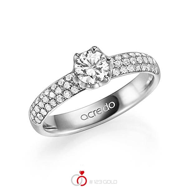 klassischer Trauring/Ehering in Graugold 585 mit 0,5 ct. + zus. 0,432 ct. Brillant tw, vs tw, si von acredo - A-1330-3 klassischer Trauring/Ehering in Graugold 585 mit 0,5 ct. + zus. 0,432 ct. Brillant tw, vs tw, si von acredo - A-1330-3