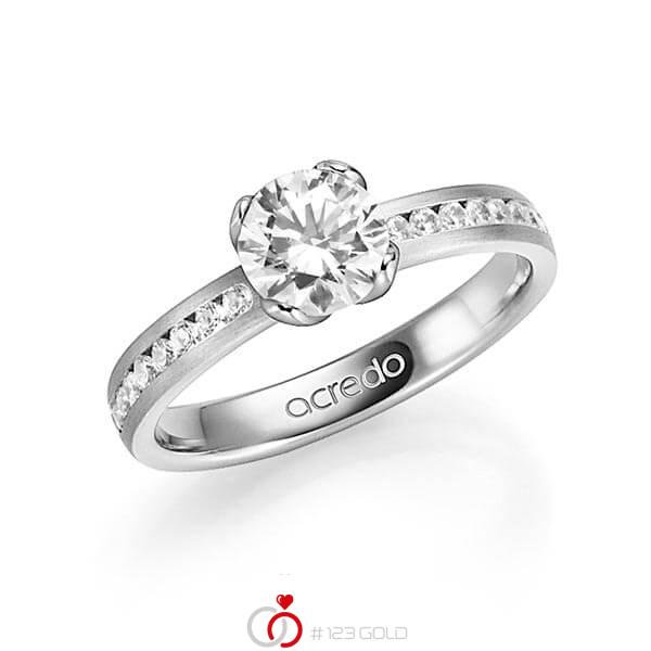 klassischer Trauring/Ehering in Graugold 585 mit 1 ct. + zus. 0,24 ct. Brillant tw, si tw, vs von acredo - A-1339-3 klassischer Trauring/Ehering in Graugold 585 mit 1 ct. + zus. 0,24 ct. Brillant tw, si tw, vs von acredo - A-1339-3