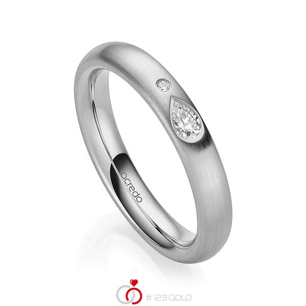 klassischer Trauring/Ehering in Graugold 585 mit zus. 0,108 ct. Brillant tw, vs tw, si von acredo - A-2138-10 klassischer Trauring/Ehering in Graugold 585 mit zus. 0,108 ct. Brillant tw, vs tw, si von acredo - A-2138-10