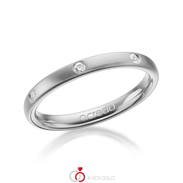 klassischer Trauring/Ehering in Graugold 585 mit zus. 0,14 ct. Brillant tw, si von acredo - A-1275-10 klassischer Trauring/Ehering in Graugold 585 mit zus. 0,14 ct. Brillant tw, si von acredo - A-1275-10