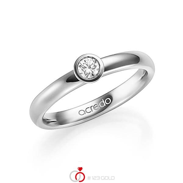 klassischer Trauring/Ehering in Graugold 585 mit zus. 0,15 ct. Brillant tw, si von acredo - A-1348-3 klassischer Trauring/Ehering in Graugold 585 mit zus. 0,15 ct. Brillant tw, si von acredo - A-1348-3