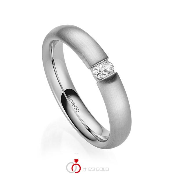klassischer Trauring/Ehering in Graugold 585 mit zus. 0,1 ct. tw, vs von acredo - A-2141-10 klassischer Trauring/Ehering in Graugold 585 mit zus. 0,1 ct. tw, vs von acredo - A-2141-10