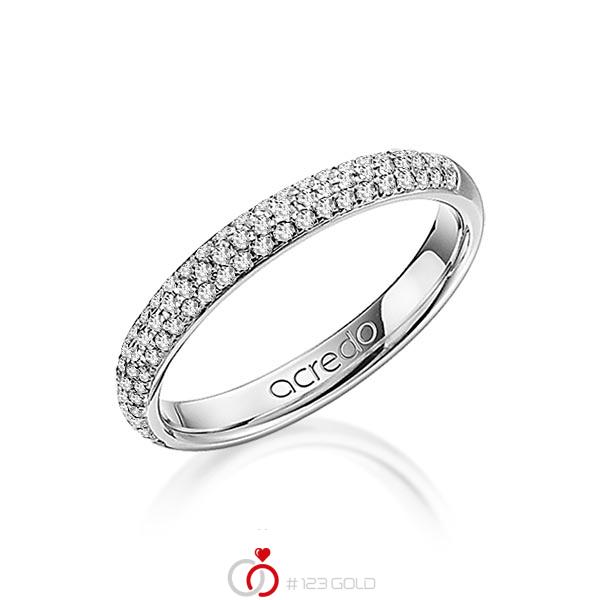 klassischer Trauring/Ehering in Graugold 585 mit zus. 0,38 ct. Brillant tw, si von acredo - A-1262-4 klassischer Trauring/Ehering in Graugold 585 mit zus. 0,38 ct. Brillant tw, si von acredo - A-1262-4