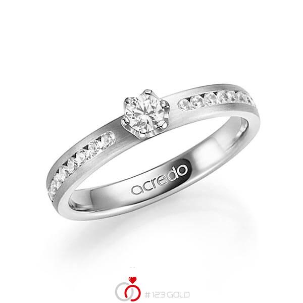 klassischer Trauring/Ehering in Graugold 585 mit zus. 0,39 ct. Brillant tw, vs tw, si von acredo - A-1340-3 klassischer Trauring/Ehering in Graugold 585 mit zus. 0,39 ct. Brillant tw, vs tw, si von acredo - A-1340-3