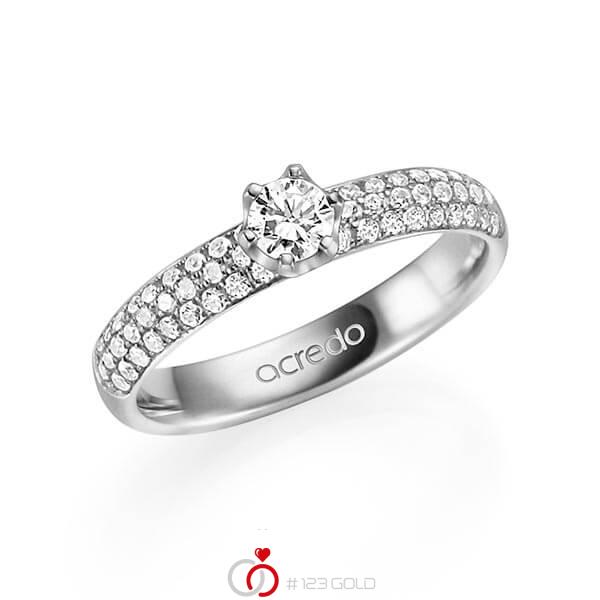 klassischer Trauring/Ehering in Graugold 585 mit zus. 0,682 ct. Brillant tw, vs tw, si von acredo - A-1329-3 klassischer Trauring/Ehering in Graugold 585 mit zus. 0,682 ct. Brillant tw, vs tw, si von acredo - A-1329-3