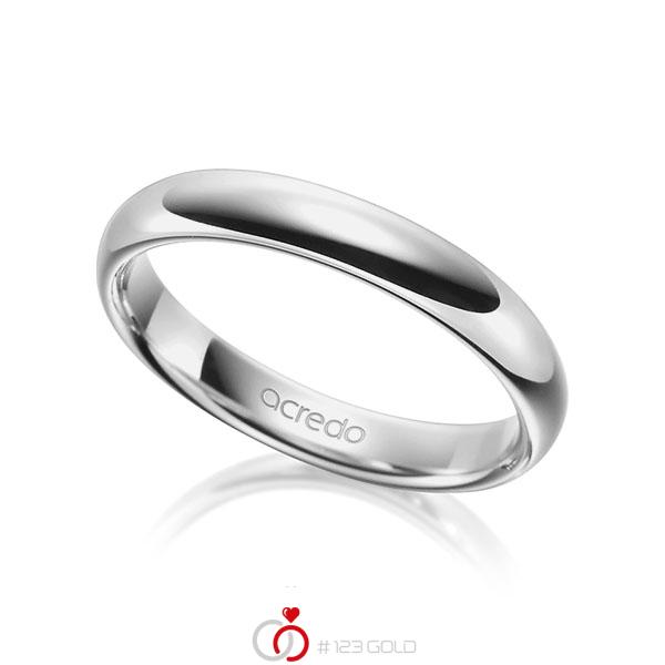 klassischer Trauring/Ehering in Graugold 585 von acredo - A-1595-3 klassischer Trauring/Ehering in Graugold 585 von acredo - A-1595-3