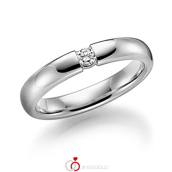 klassischer Trauring/Ehering in Palladium 585 mit zus. 0,08 ct. Brillant tw, si von Steinberg - Q-1374-3 klassischer Trauring/Ehering in Palladium 585 mit zus. 0,08 ct. Brillant tw, si von Steinberg - Q-1374-3