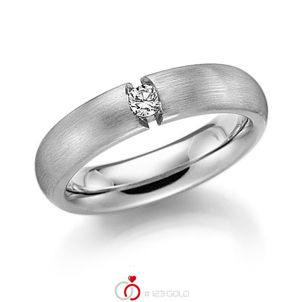 klassischer Trauring/Ehering in Palladium 585 mit zus. 0,08 ct. Brillant tw, si von Steinberg - Q-1382-3 klassischer Trauring/Ehering in Palladium 585 mit zus. 0,08 ct. Brillant tw, si von Steinberg - Q-1382-3