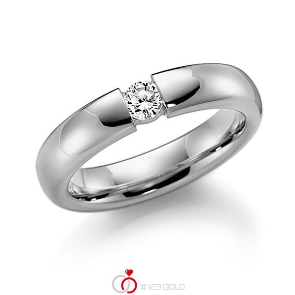 klassischer Trauring/Ehering in Palladium 585 mit zus. 0,12 ct. Brillant tw, si von Steinberg - Q-1376-3 klassischer Trauring/Ehering in Palladium 585 mit zus. 0,12 ct. Brillant tw, si von Steinberg - Q-1376-3