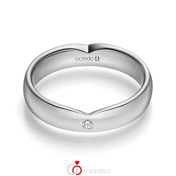 klassischer Trauring/Ehering in Platin 600 mit zus. 0,03 ct. Brillant tw, si von acredo - A-2246-10 klassischer Trauring/Ehering in Platin 600 mit zus. 0,03 ct. Brillant tw, si von acredo - A-2246-10