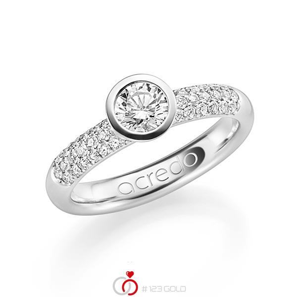 klassischer Trauring/Ehering in Platin 950 mit 0,5 ct. + zus. 0,36 ct. Brillant tw, si von acredo - A-1179-9 klassischer Trauring/Ehering in Platin 950 mit 0,5 ct. + zus. 0,36 ct. Brillant tw, si von acredo - A-1179-9