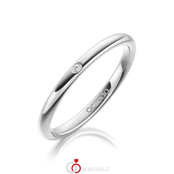 klassischer Trauring/Ehering in Platin 950 mit zus. 0,01 ct. Brillant tw, si von acredo - A-1300-7 klassischer Trauring/Ehering in Platin 950 mit zus. 0,01 ct. Brillant tw, si von acredo - A-1300-7