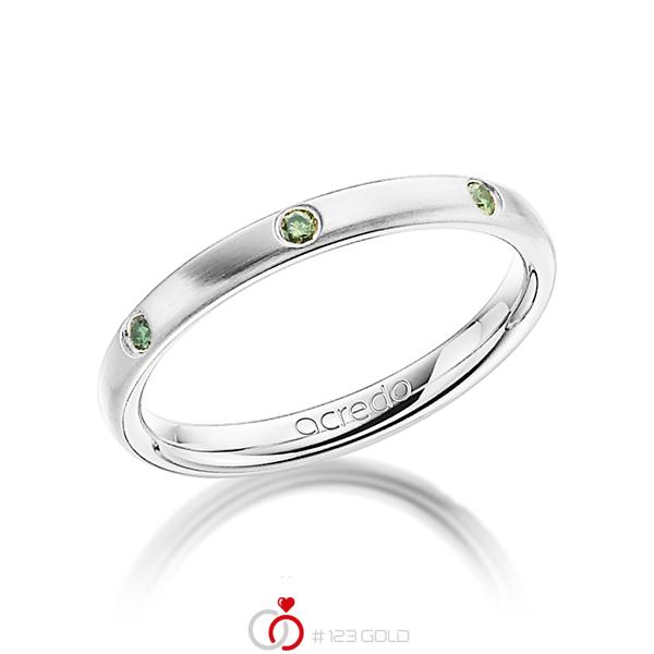 klassischer Trauring/Ehering in Platin 950 mit zus. 0,14 ct. Brillant Apple Green von acredo - A-1275-29 klassischer Trauring/Ehering in Platin 950 mit zus. 0,14 ct. Brillant Apple Green von acredo - A-1275-29