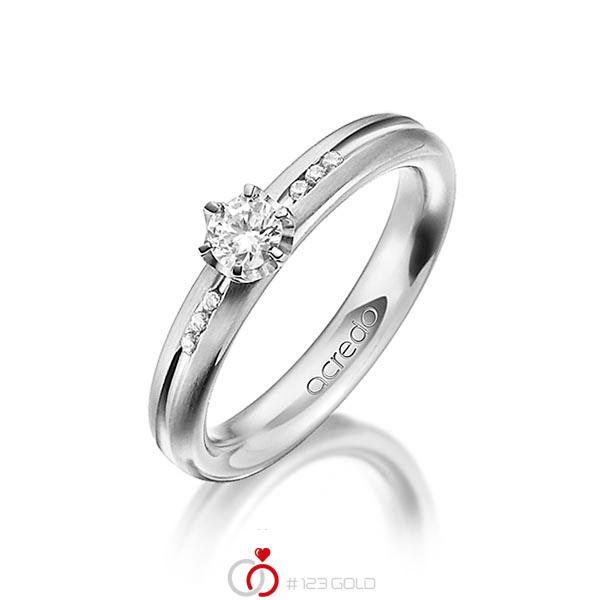 klassischer Trauring/Ehering in Platin 950 mit zus. 0,298 ct. Brillant tw, si von acredo - A-1193-23 klassischer Trauring/Ehering in Platin 950 mit zus. 0,298 ct. Brillant tw, si von acredo - A-1193-23