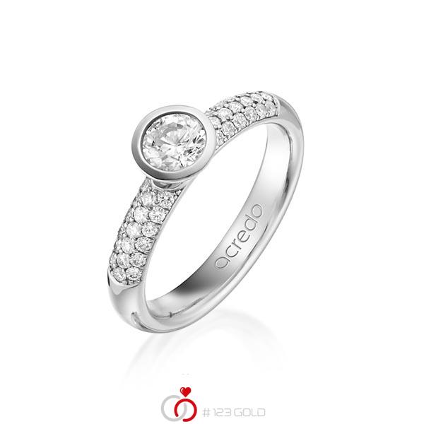 klassischer Trauring/Ehering in Platin 950 mit zus. 0,61 ct. Brillant tw, si tw, vs von acredo - A-1261-10 klassischer Trauring/Ehering in Platin 950 mit zus. 0,61 ct. Brillant tw, si tw, vs von acredo - A-1261-10