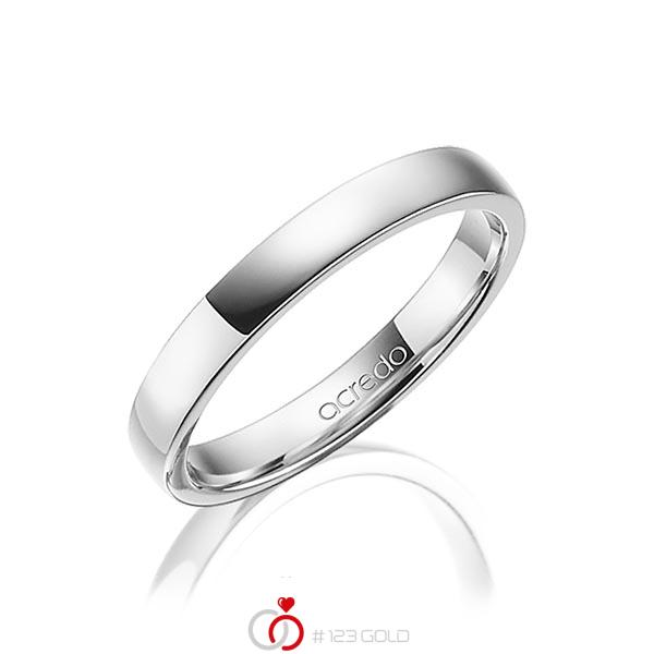 klassischer Trauring/Ehering in Platin 950 von acredo - A-1270-15 klassischer Trauring/Ehering in Platin 950 von acredo - A-1270-15