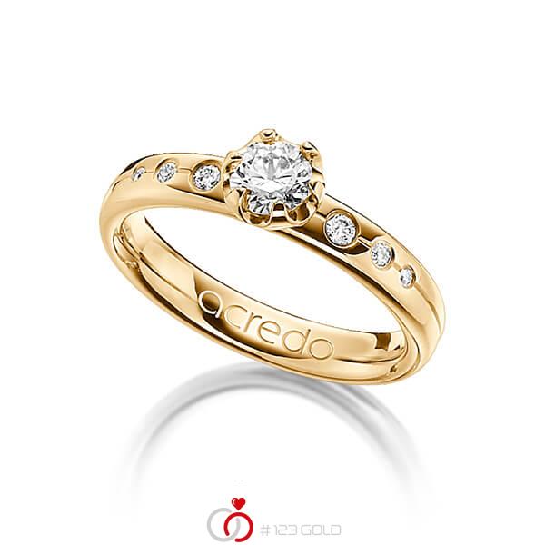 klassischer Trauring/Ehering in Roségold 585 mit 0,4 ct. + zus. 0,1 ct. Brillant tw, vs von acredo - A-1204-15 klassischer Trauring/Ehering in Roségold 585 mit 0,4 ct. + zus. 0,1 ct. Brillant tw, vs von acredo - A-1204-15