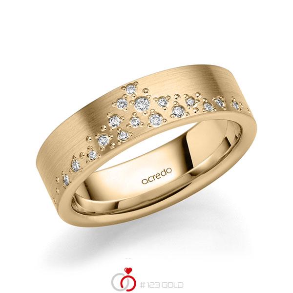klassischer Trauring/Ehering in Roségold 585 mit zus. 0,114 ct. Brillant tw, si von acredo - A-2194-8 klassischer Trauring/Ehering in Roségold 585 mit zus. 0,114 ct. Brillant tw, si von acredo - A-2194-8