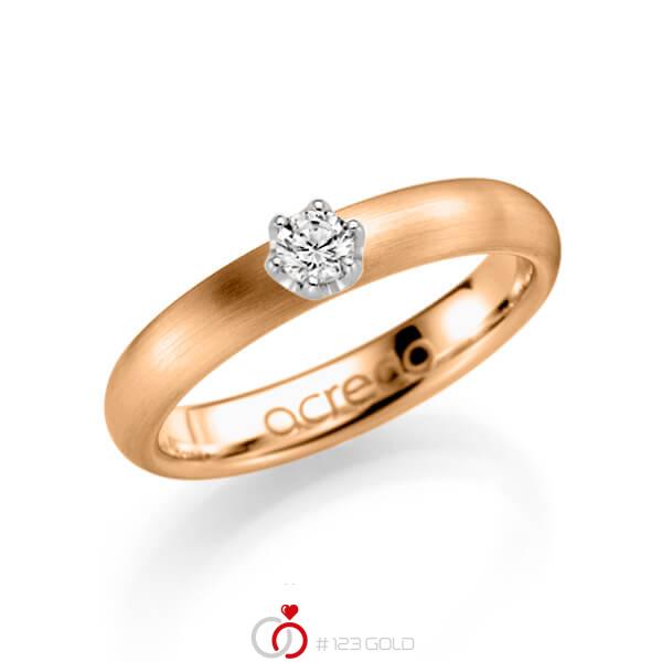 klassischer Trauring/Ehering in Roségold 585 mit zus. 0,15 ct. Brillant tw, si von acredo - A-1132-5 klassischer Trauring/Ehering in Roségold 585 mit zus. 0,15 ct. Brillant tw, si von acredo - A-1132-5