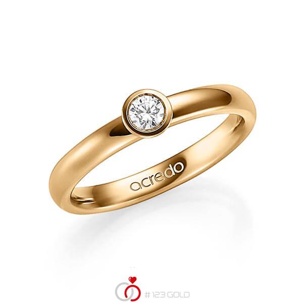 klassischer Trauring/Ehering in Roségold 585 mit zus. 0,15 ct. Brillant tw, si von acredo - A-1348-4 klassischer Trauring/Ehering in Roségold 585 mit zus. 0,15 ct. Brillant tw, si von acredo - A-1348-4