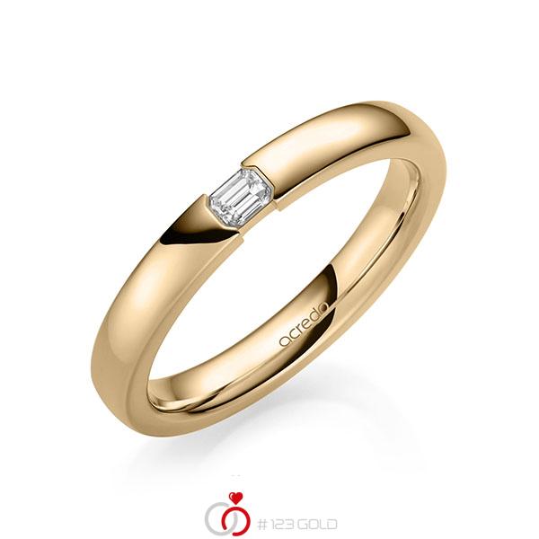 klassischer Trauring/Ehering in Roségold 585 mit zus. 0,1 ct. tw, vs von acredo - A-2137-8 klassischer Trauring/Ehering in Roségold 585 mit zus. 0,1 ct. tw, vs von acredo - A-2137-8
