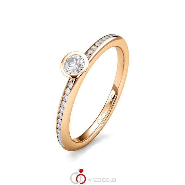 klassischer Trauring/Ehering in Roségold 585 mit zus. 0,23 ct. Brillant tw, si von acredo - A-1654-8 klassischer Trauring/Ehering in Roségold 585 mit zus. 0,23 ct. Brillant tw, si von acredo - A-1654-8