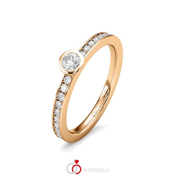 klassischer Trauring/Ehering in Roségold 585 mit zus. 0,3 ct. Brillant tw, si von acredo - A-1651-8 klassischer Trauring/Ehering in Roségold 585 mit zus. 0,3 ct. Brillant tw, si von acredo - A-1651-8