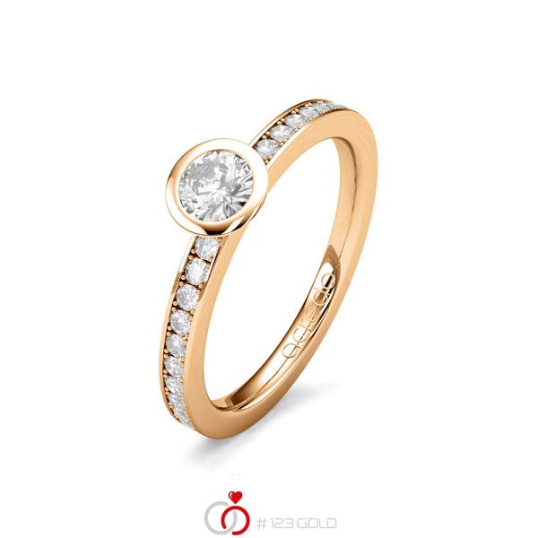 klassischer Trauring/Ehering in Roségold 585 mit zus. 0,45 ct. Brillant tw, si von acredo - A-1651-20 klassischer Trauring/Ehering in Roségold 585 mit zus. 0,45 ct. Brillant tw, si von acredo - A-1651-20