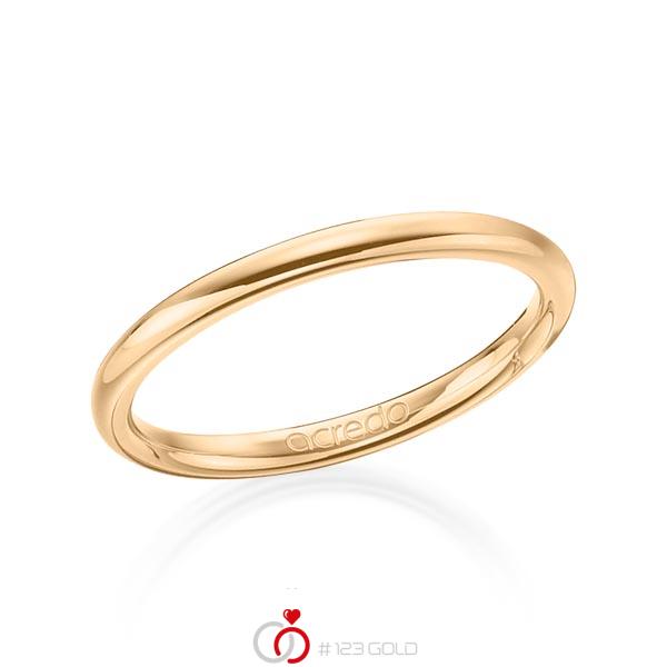klassischer Trauring/Ehering in Roségold 585 von acredo - A-1277-4 klassischer Trauring/Ehering in Roségold 585 von acredo - A-1277-4