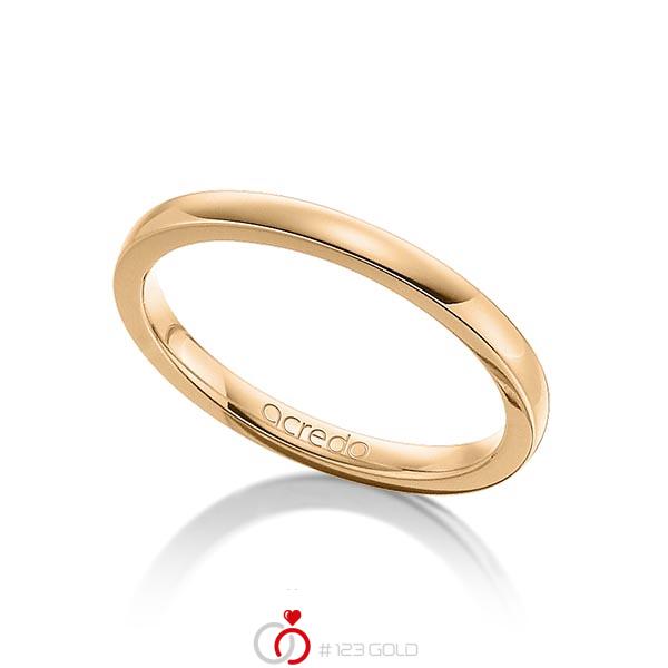 klassischer Trauring/Ehering in Roségold 585 von acredo - A-1874-3 klassischer Trauring/Ehering in Roségold 585 von acredo - A-1874-3