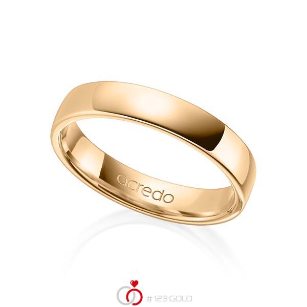 klassischer Trauring/Ehering in Roségold 750 von acredo - A-1281-9 klassischer Trauring/Ehering in Roségold 750 von acredo - A-1281-9